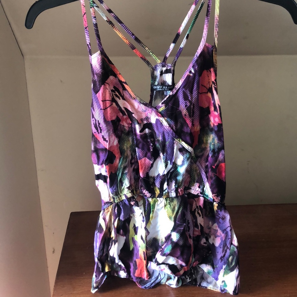 Multi Color Peplum Top